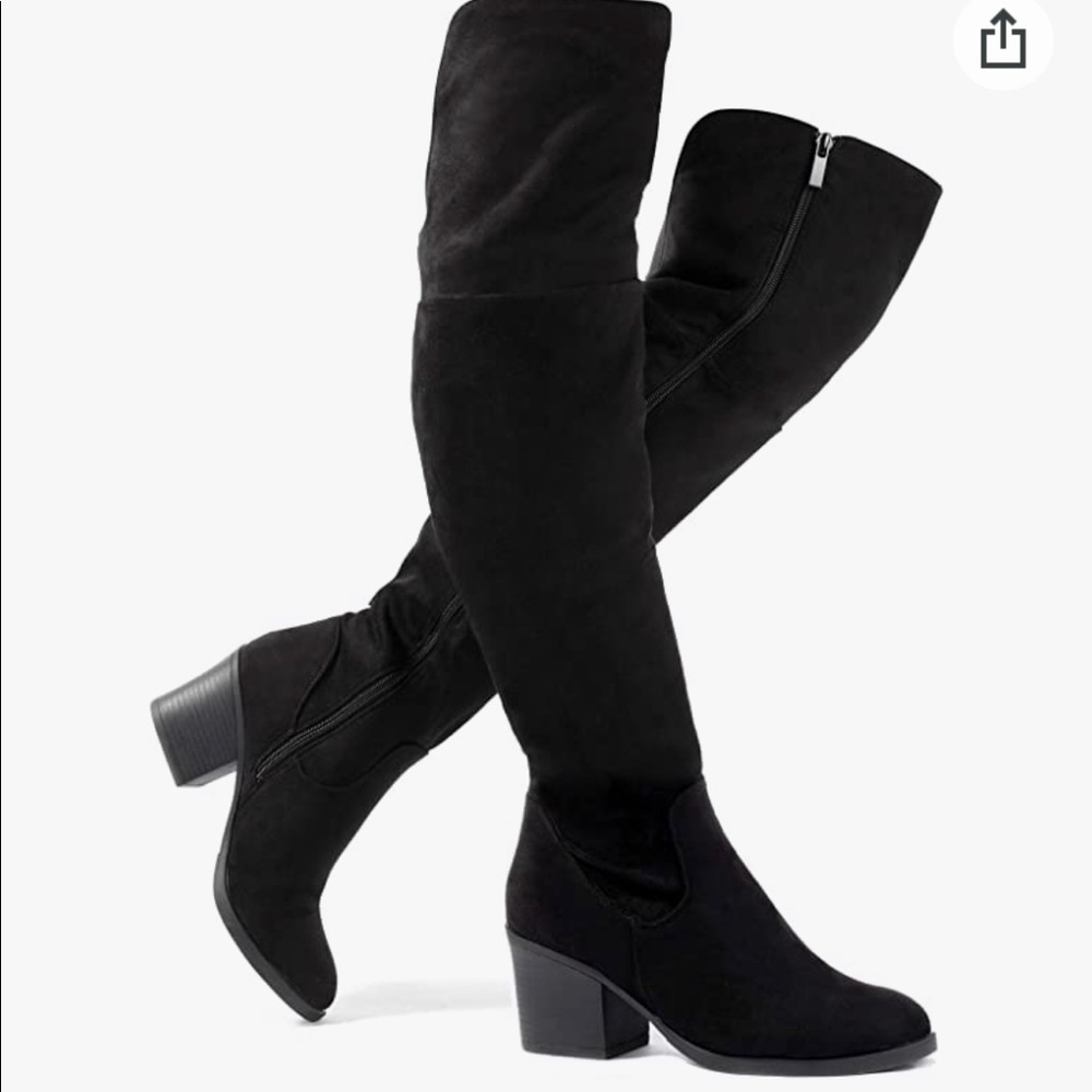 Black over the knee boots
